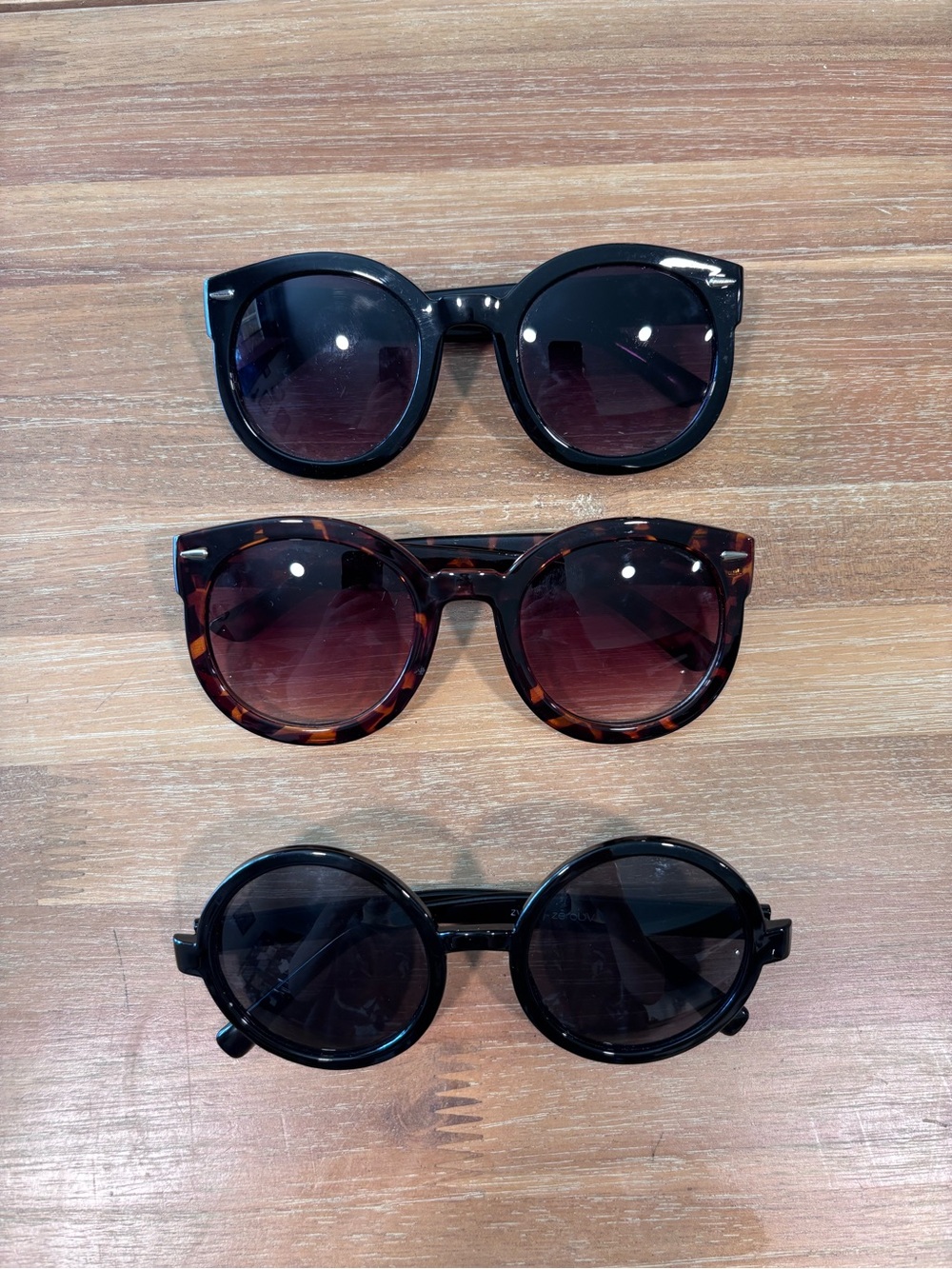 Round Sunglasses - Black and Tortoiseshell Styles